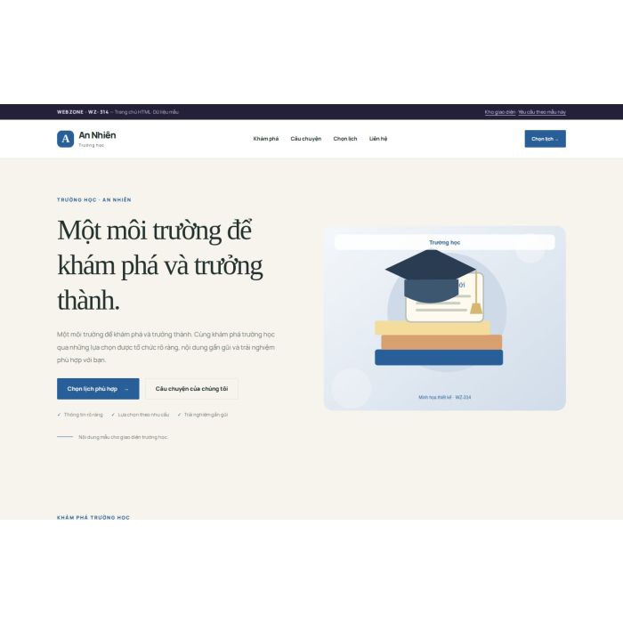 Ảnh chụp Giao diện HTML trường học — Thanh lịch | WZ-314