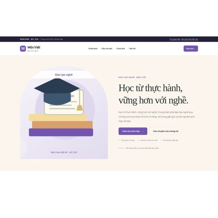 Ảnh chụp Giao diện HTML đào tạo nghề — Kể chuyện | WZ-326