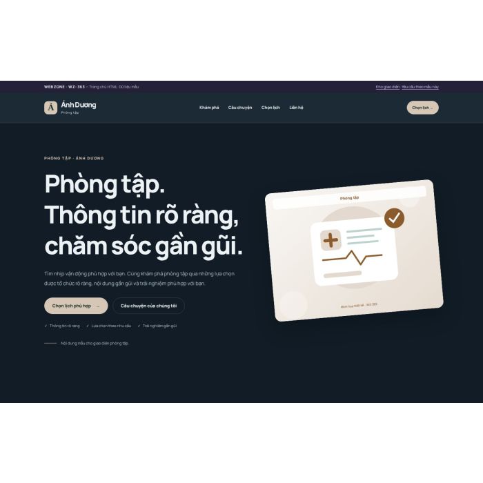 Ảnh chụp Giao diện HTML phòng tập — Nổi bật | WZ-363