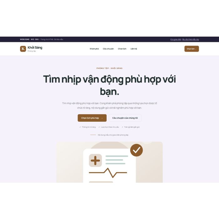 Ảnh chụp Giao diện HTML phòng tập — Tập trung chuyển đổi | WZ-366