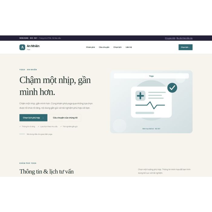Ảnh chụp Giao diện HTML yoga — Thanh lịch | WZ-367