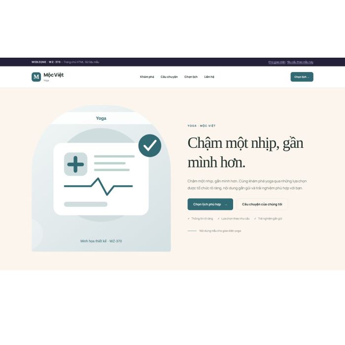 Ảnh chụp Giao diện HTML yoga — Kể chuyện | WZ-370