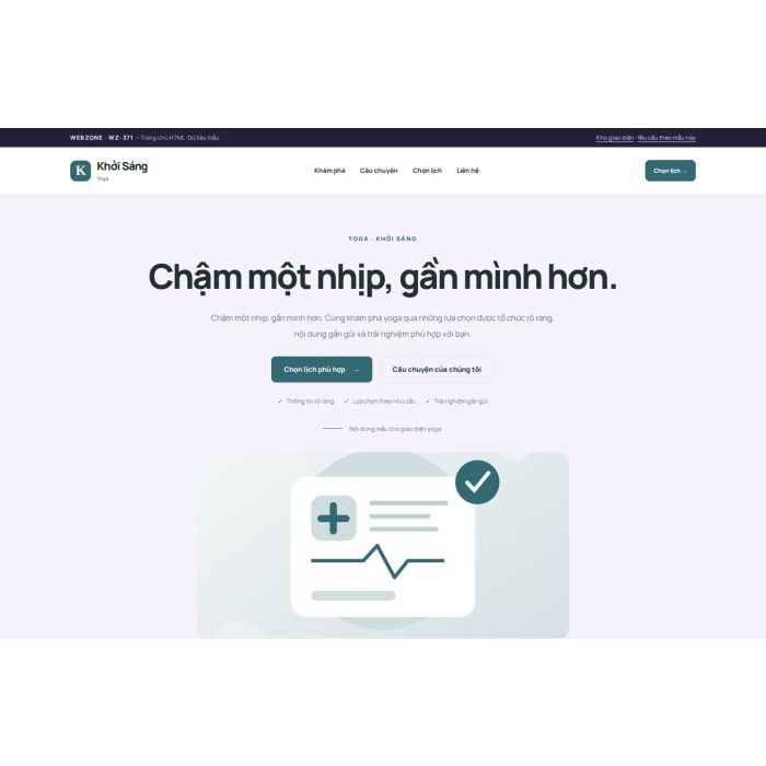 Ảnh chụp Giao diện HTML yoga — Tập trung chuyển đổi | WZ-371