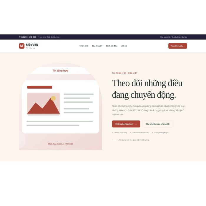 Ảnh chụp Giao diện HTML tin tổng hợp — Kể chuyện | WZ-380
