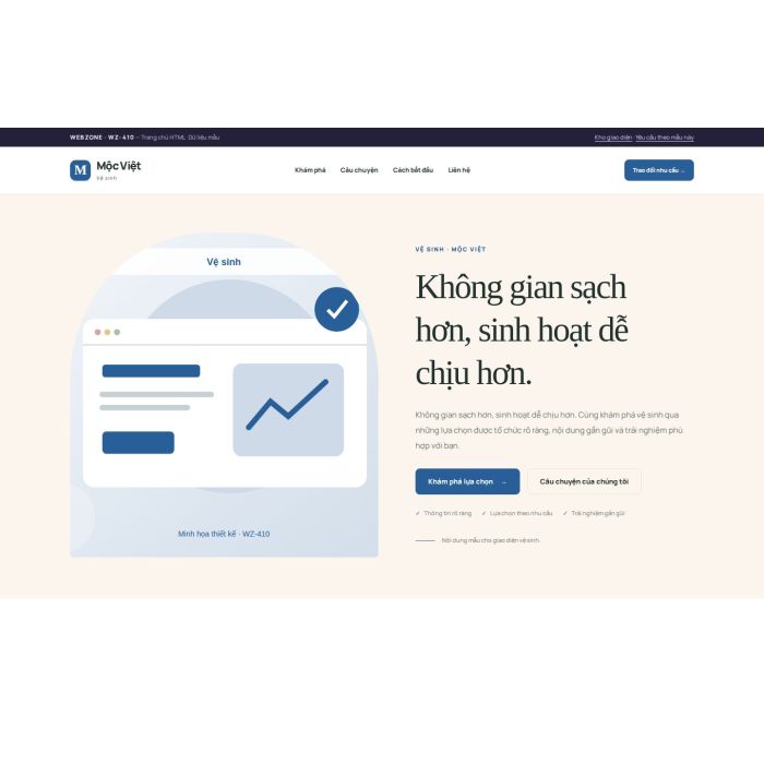 Ảnh chụp Giao diện HTML vệ sinh — Kể chuyện | WZ-410