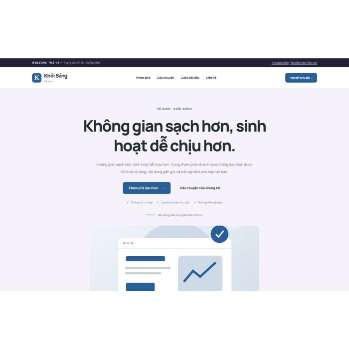 Ảnh chụp Giao diện HTML vệ sinh — Tập trung chuyển đổi | WZ-411