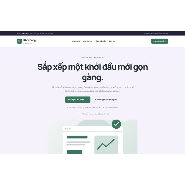 Ảnh chụp Giao diện HTML chuyển nhà — Tập trung chuyển đổi | WZ-416
