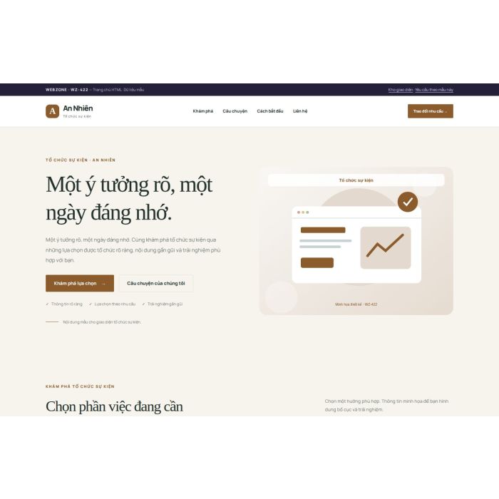 Ảnh chụp Giao diện HTML tổ chức sự kiện — Thanh lịch | WZ-422