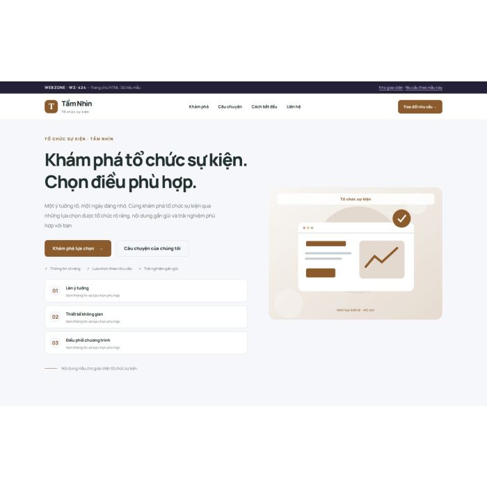 Ảnh chụp Giao diện HTML tổ chức sự kiện — Trưng bày | WZ-424