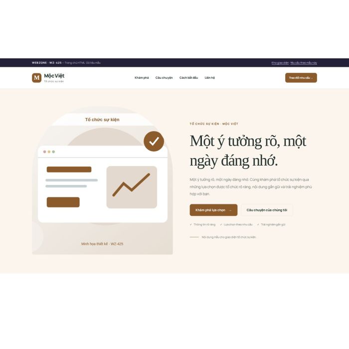 Ảnh chụp Giao diện HTML tổ chức sự kiện — Kể chuyện | WZ-425