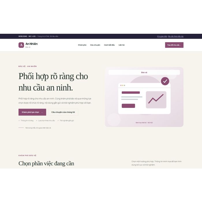 Ảnh chụp Giao diện HTML bảo vệ — Thanh lịch | WZ-432