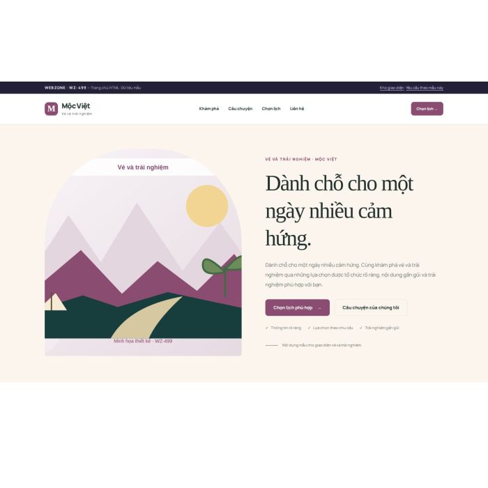 Ảnh chụp Giao diện HTML vé và trải nghiệm — Kể chuyện | WZ-499