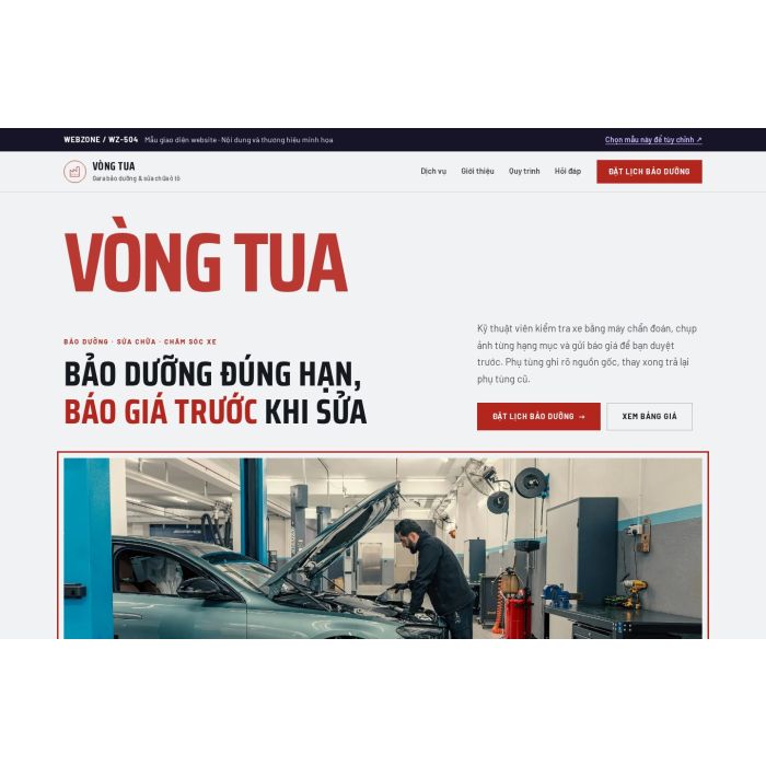 Ảnh chụp Mẫu giao diện gara ô tô — Kể chuyện | WZ-504