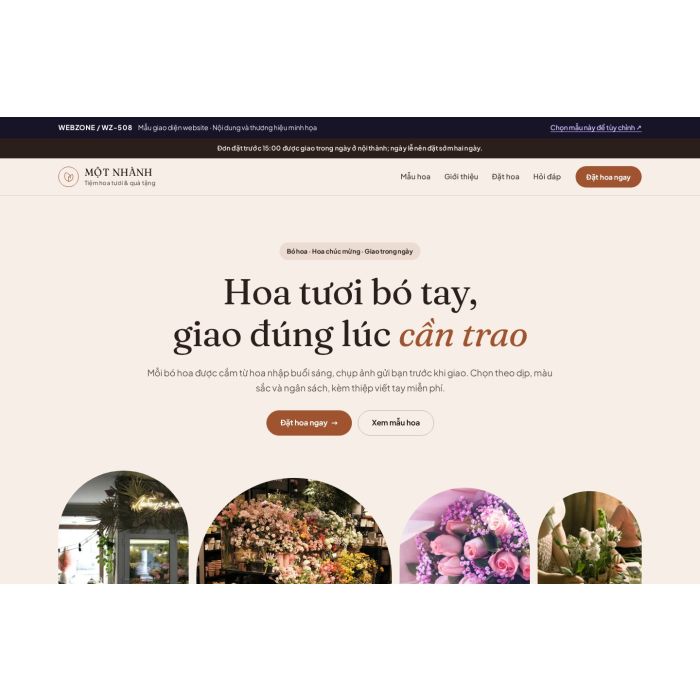 Ảnh chụp Mẫu giao diện tiệm hoa — Trưng bày | WZ-508