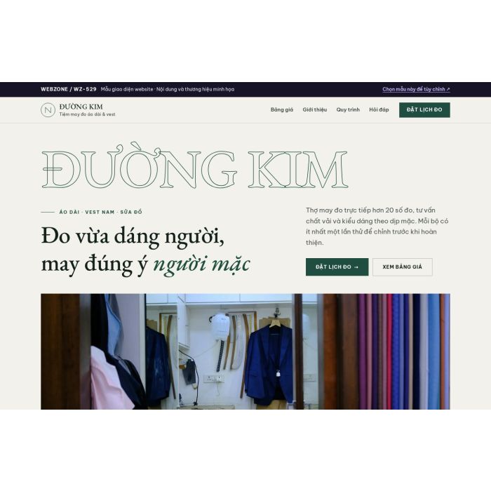 Ảnh chụp Mẫu giao diện tiệm may đo — Kể chuyện | WZ-529