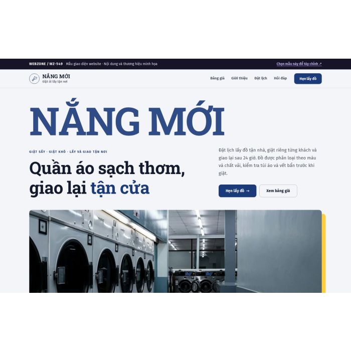 Ảnh chụp Mẫu giao diện tiệm giặt ủi — Kể chuyện | WZ-549