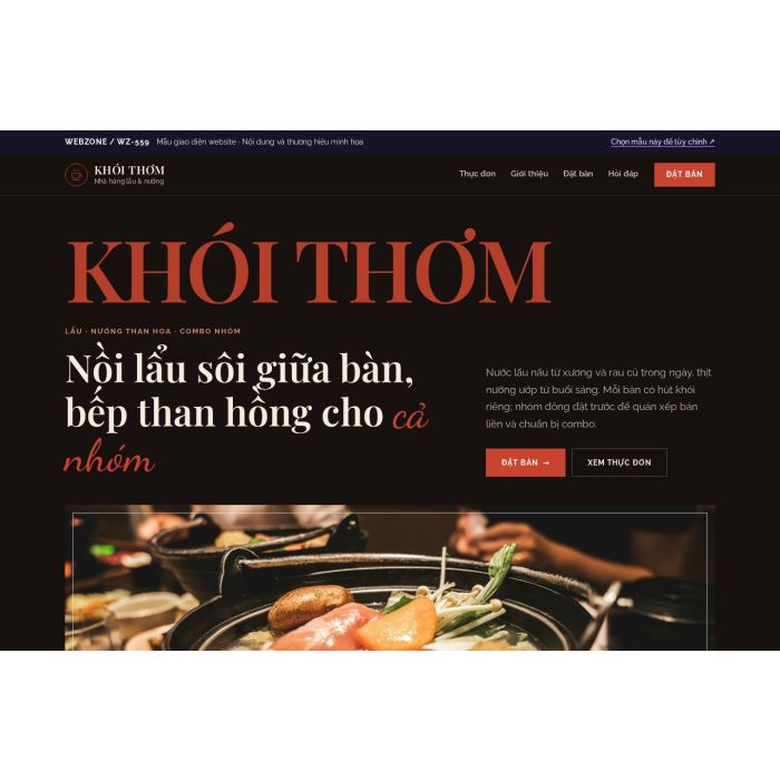 Ảnh chụp Mẫu giao diện nhà hàng lẩu nướng — Kể chuyện | WZ-559