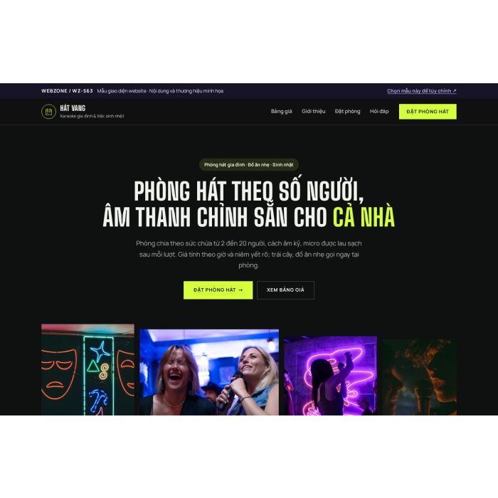 Ảnh chụp Mẫu giao diện karaoke gia đình — Trưng bày | WZ-563