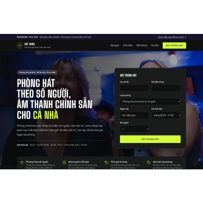 Ảnh chụp Mẫu giao diện karaoke gia đình — Tập trung chuyển đổi | WZ-565