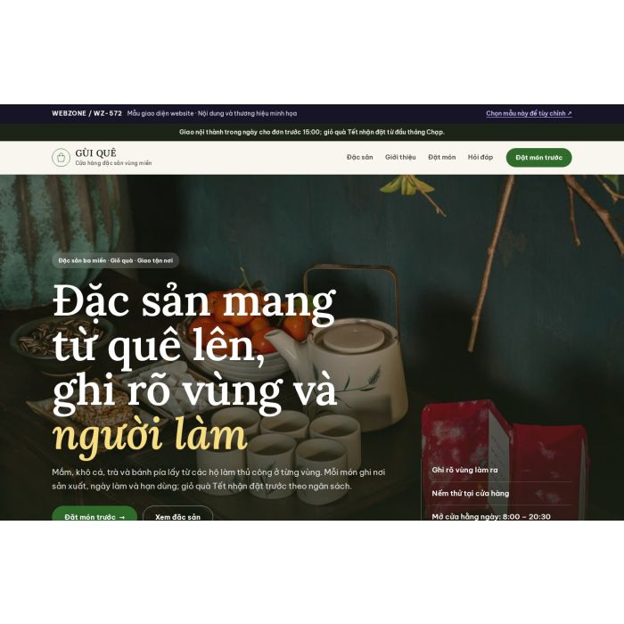 Ảnh chụp Mẫu giao diện đặc sản vùng miền — Nổi bật | WZ-572