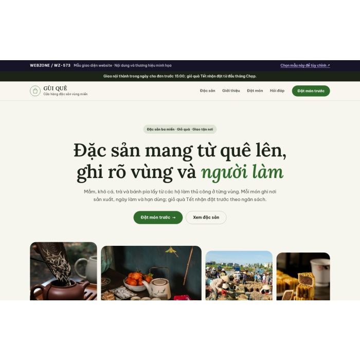 Ảnh chụp Mẫu giao diện đặc sản vùng miền — Trưng bày | WZ-573