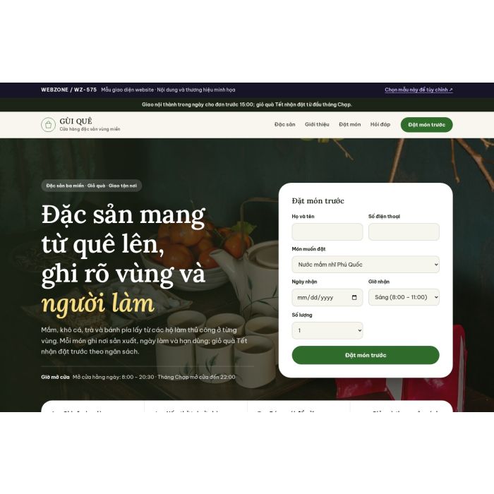 Ảnh chụp Mẫu giao diện đặc sản vùng miền — Tập trung chuyển đổi | WZ-575