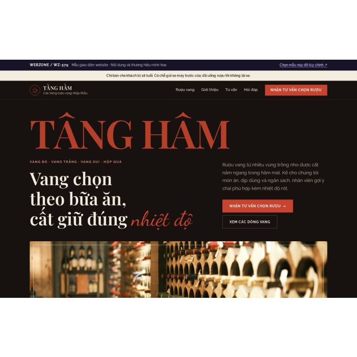 Ảnh chụp Mẫu giao diện rượu vang — Kể chuyện | WZ-579