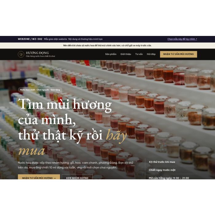 Ảnh chụp Mẫu giao diện nước hoa — Nổi bật | WZ-582