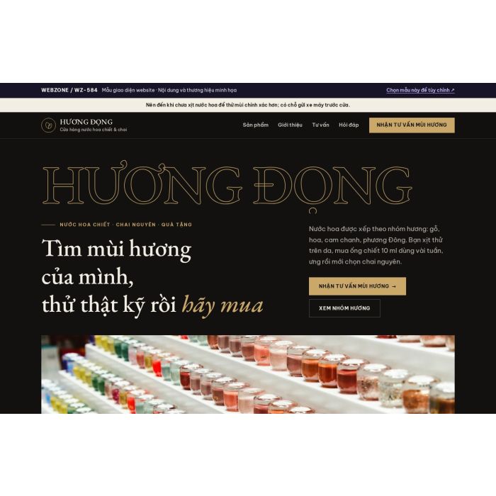 Ảnh chụp Mẫu giao diện nước hoa — Kể chuyện | WZ-584