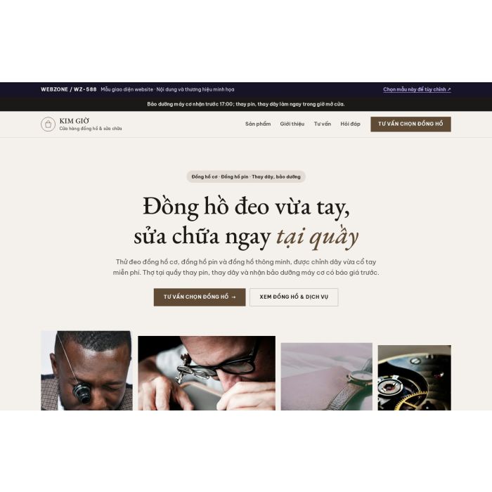 Ảnh chụp Mẫu giao diện đồng hồ — Trưng bày | WZ-588