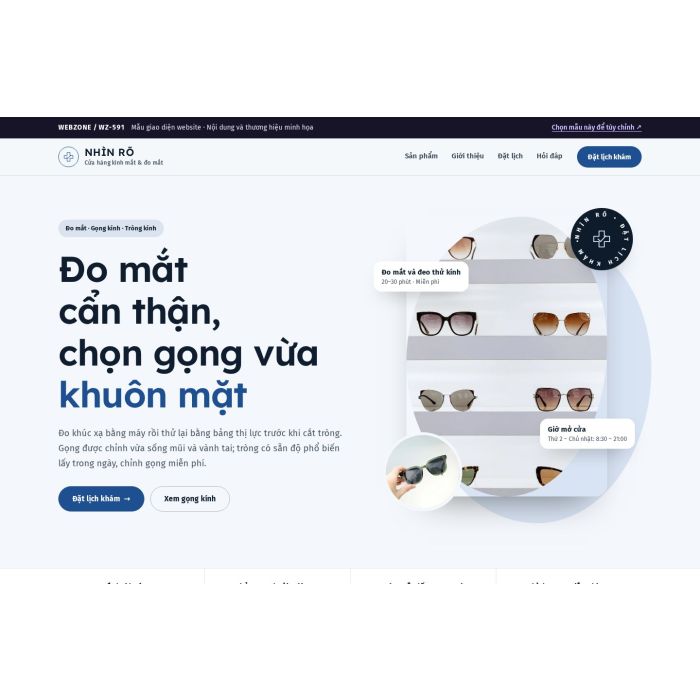 Ảnh chụp Mẫu giao diện kính mắt — Thanh lịch | WZ-591