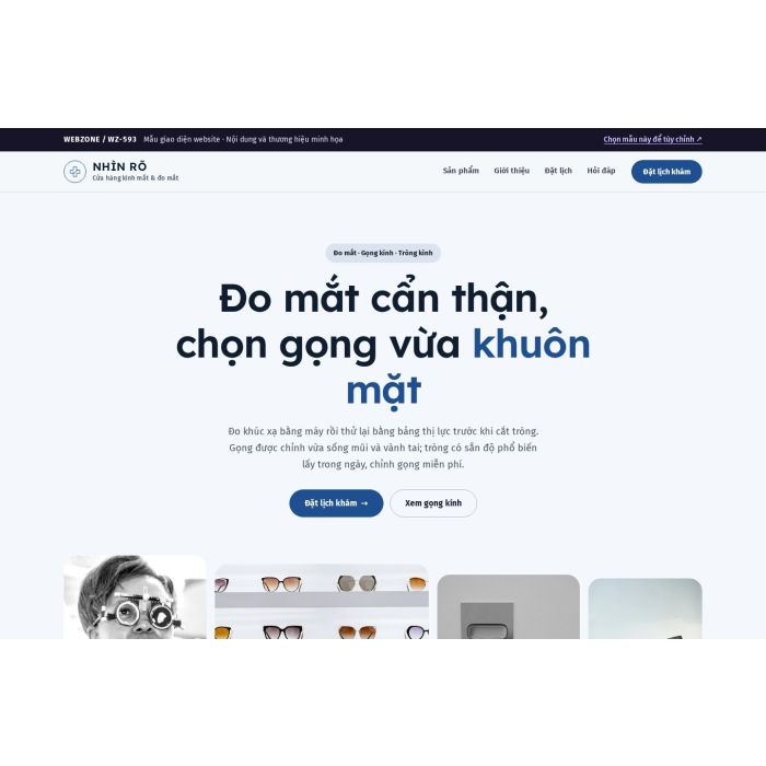 Ảnh chụp Mẫu giao diện kính mắt — Trưng bày | WZ-593