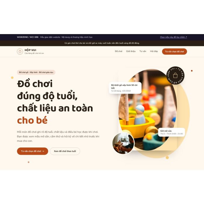 Ảnh chụp Mẫu giao diện đồ chơi trẻ em — Thanh lịch | WZ-596