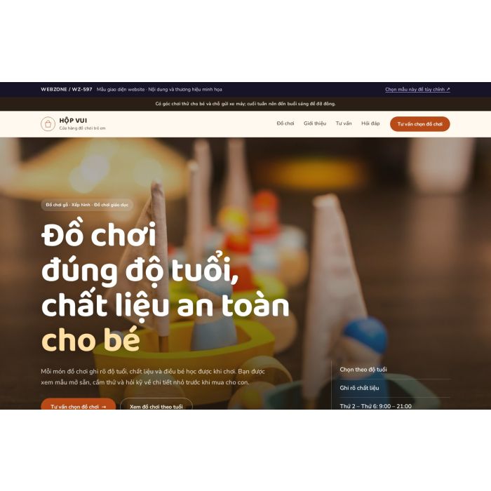 Ảnh chụp Mẫu giao diện đồ chơi trẻ em — Nổi bật | WZ-597