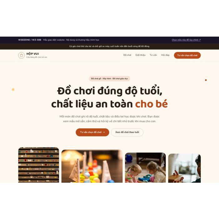 Ảnh chụp Mẫu giao diện đồ chơi trẻ em — Trưng bày | WZ-598