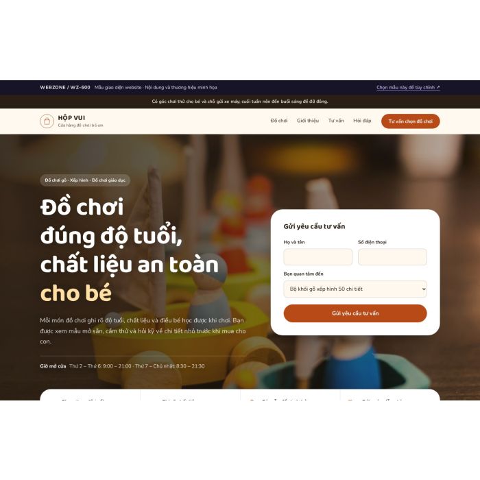 Ảnh chụp Mẫu giao diện đồ chơi trẻ em — Tập trung chuyển đổi | WZ-600