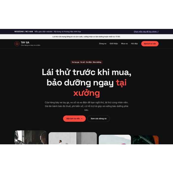Ảnh chụp Mẫu giao diện xe máy & xe điện — Trưng bày | WZ-608