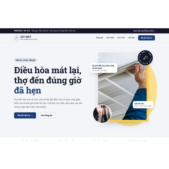 Ảnh chụp Mẫu giao diện điện lạnh — Thanh lịch | WZ-616