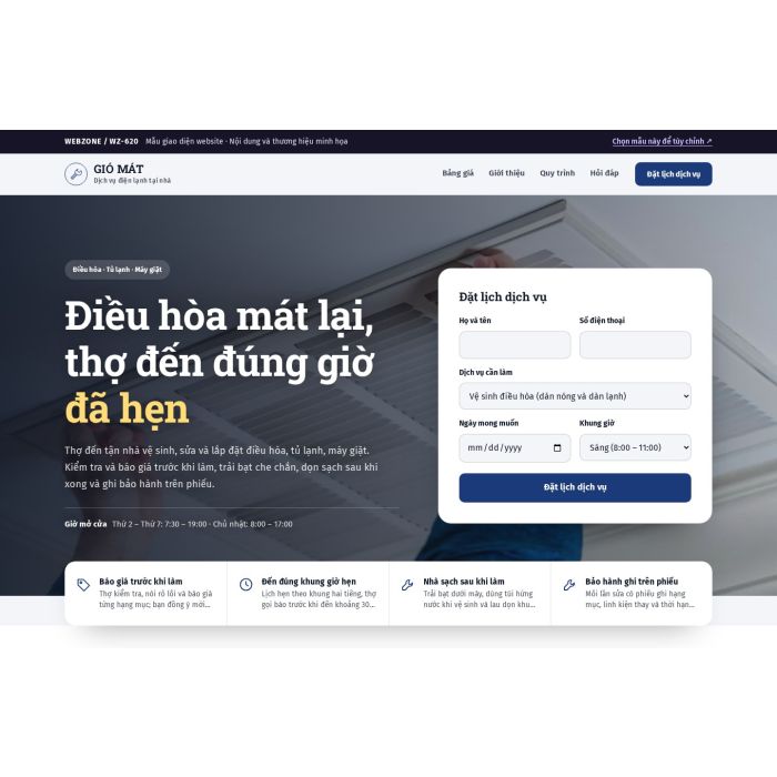 Ảnh chụp Mẫu giao diện điện lạnh — Tập trung chuyển đổi | WZ-620