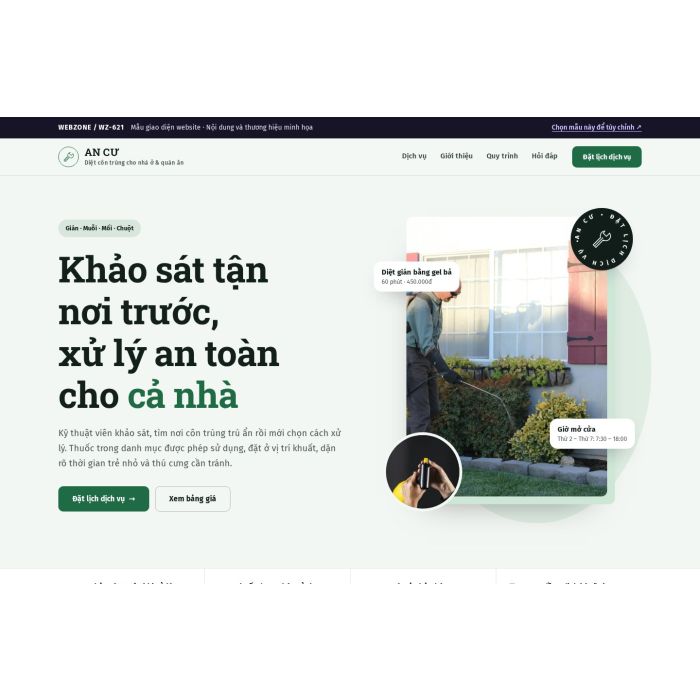 Ảnh chụp Mẫu giao diện diệt côn trùng — Thanh lịch | WZ-621