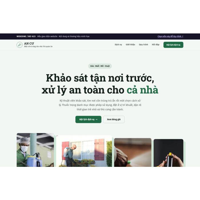 Ảnh chụp Mẫu giao diện diệt côn trùng — Trưng bày | WZ-623