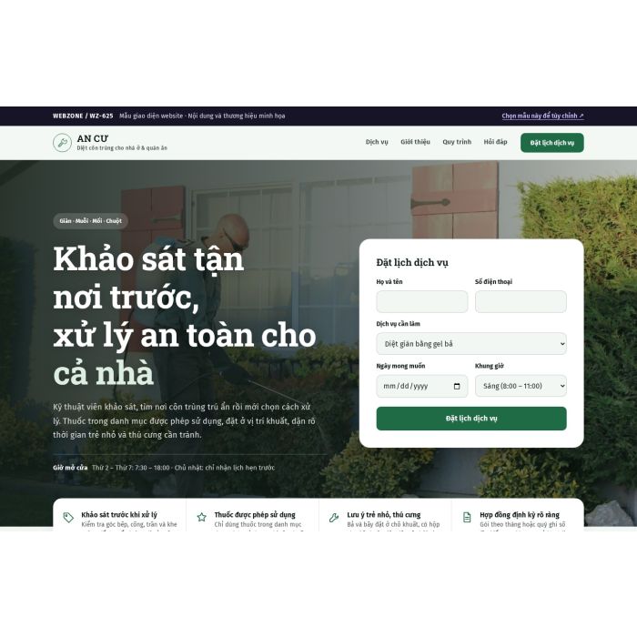 Ảnh chụp Mẫu giao diện diệt côn trùng — Tập trung chuyển đổi | WZ-625