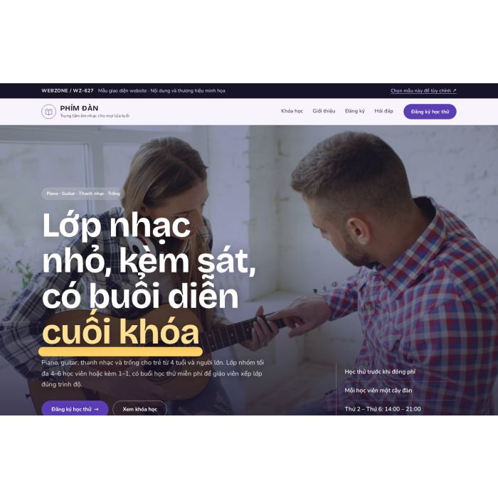 Ảnh chụp Mẫu giao diện trung tâm âm nhạc — Nổi bật | WZ-627
