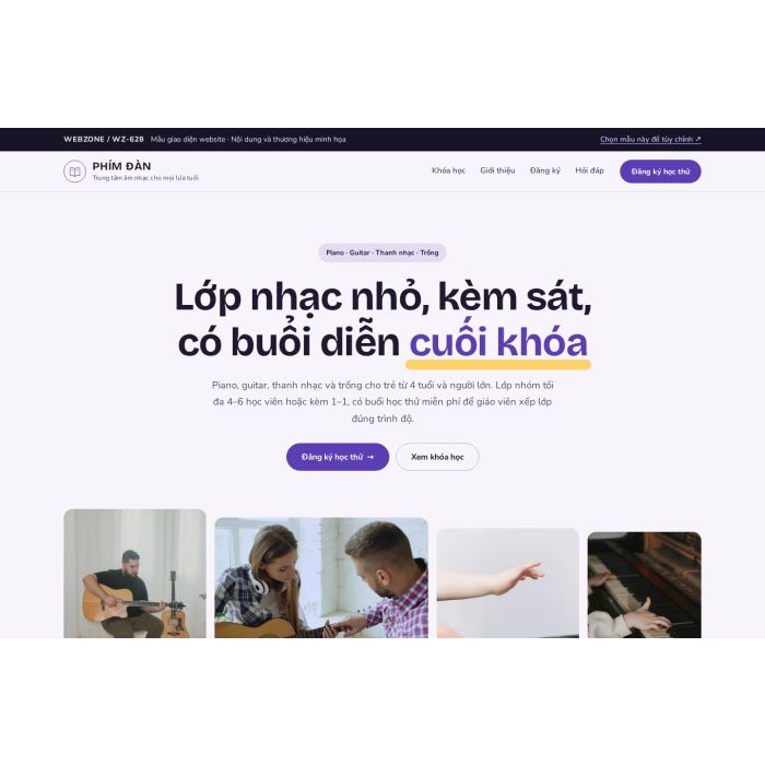 Ảnh chụp Mẫu giao diện trung tâm âm nhạc — Trưng bày | WZ-628