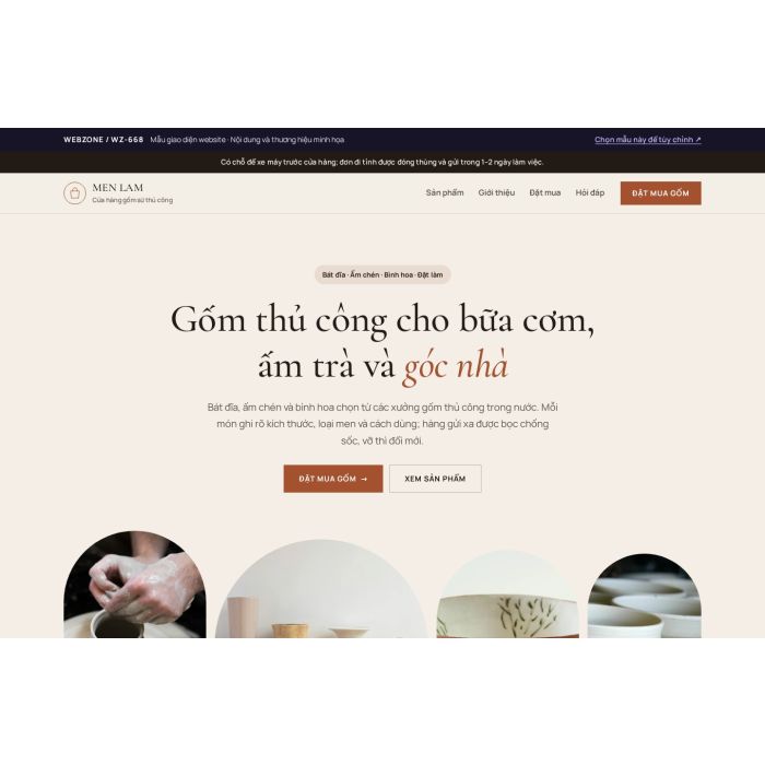 Ảnh chụp Mẫu giao diện cửa hàng gốm sứ — Trưng bày | WZ-668