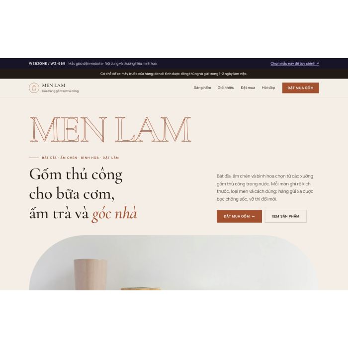 Ảnh chụp Mẫu giao diện cửa hàng gốm sứ — Kể chuyện | WZ-669