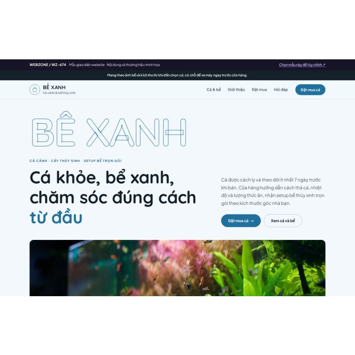 Ảnh chụp Mẫu giao diện cá cảnh & thủy sinh — Kể chuyện | WZ-674