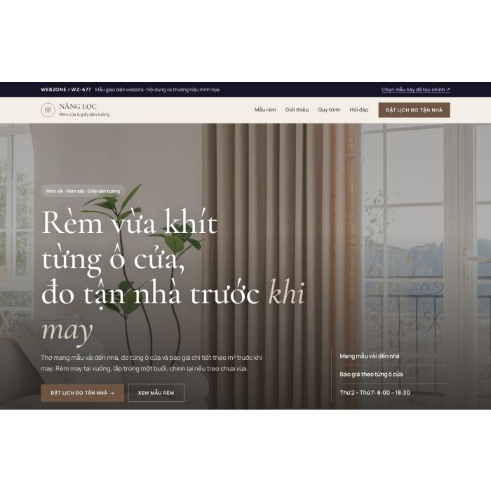 Ảnh chụp Mẫu giao diện rèm cửa & giấy dán tường — Nổi bật | WZ-677