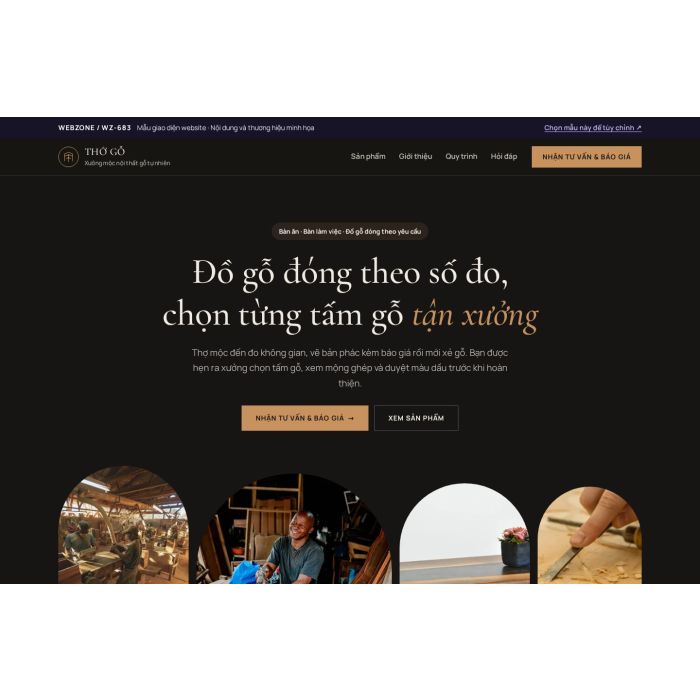 Ảnh chụp Mẫu giao diện xưởng mộc nội thất — Trưng bày | WZ-683
