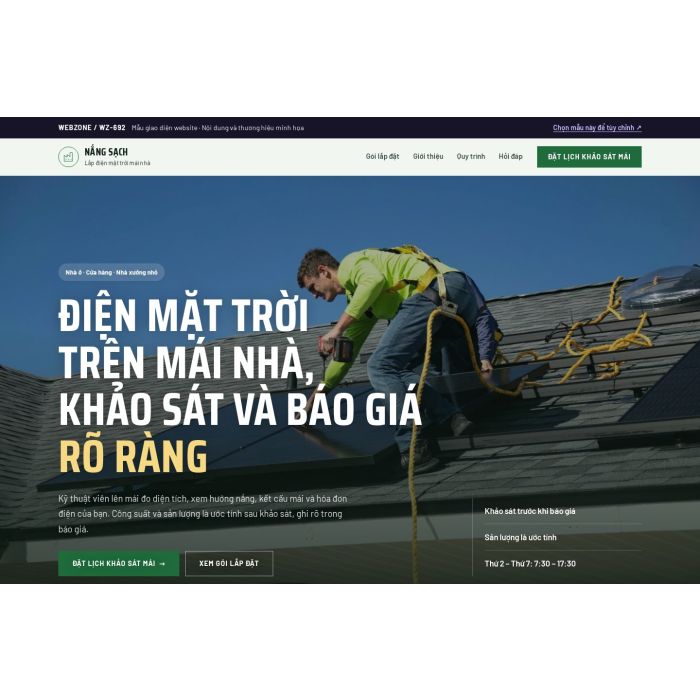 Ảnh chụp Mẫu giao diện lắp điện mặt trời — Nổi bật | WZ-692